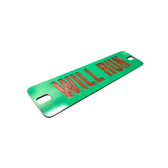 WILL RUN License Plate Delete - Picture 1 of 2